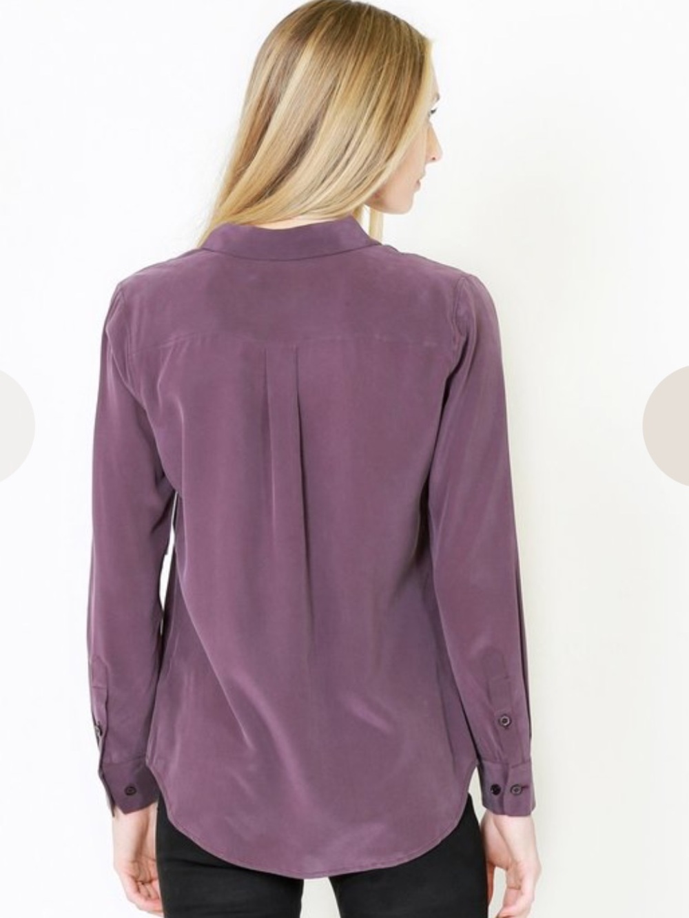 Equipment Slim Signature Silk Blouse In Plum Size XS - Picture 2 of 9